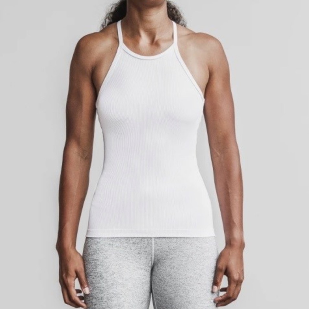 NWT NOBULL Women’s Ribbed Halter Tank - XS - White